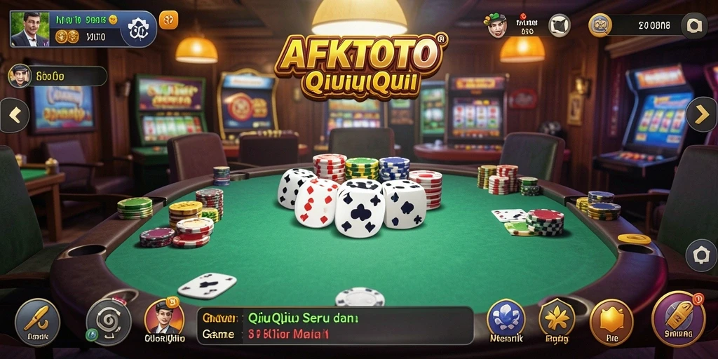 Screenshot gameplay AFKTOTO menunjukkan aksi seru permainan QiuQiu.
