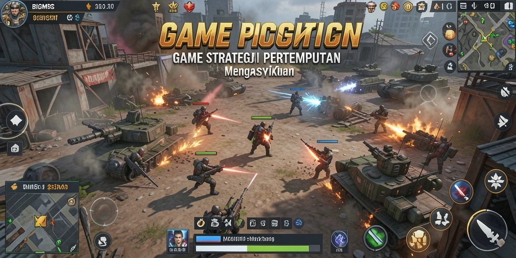 Screenshot menampilkan gameplay seru dalam pertempuran strategis BIGMSG.