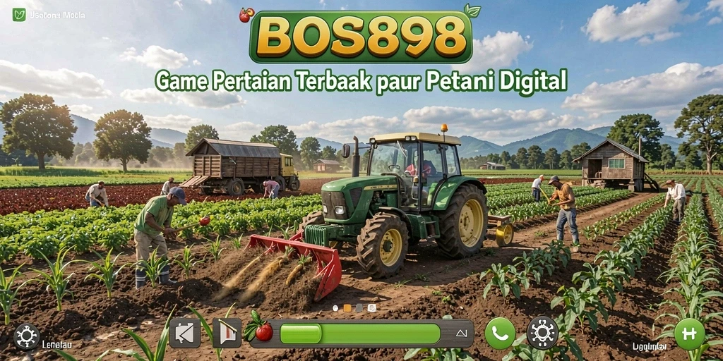 Tampilan gameplay BOS898 dengan aktivitas bertani yang menyenangkan.