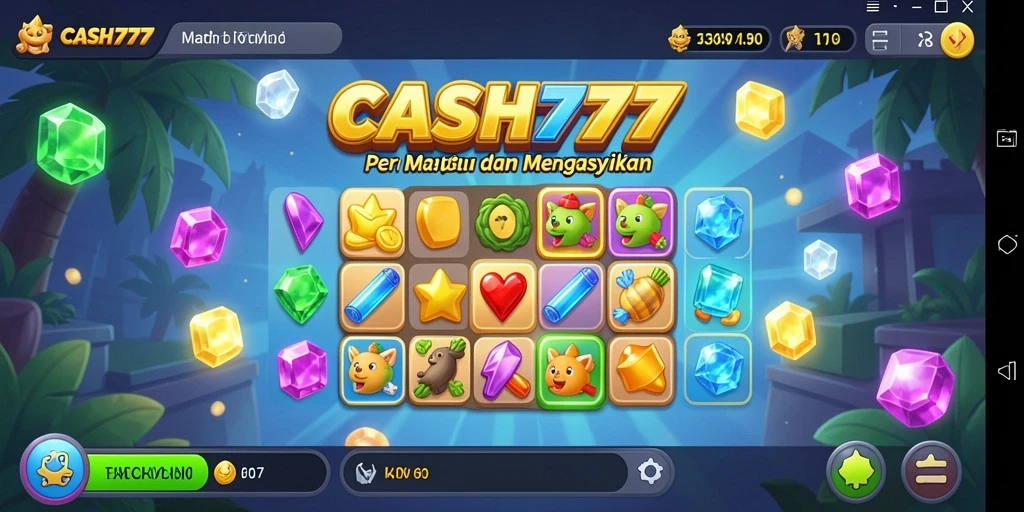 Tampilan gameplay yang penuh warna dalam CASH777.