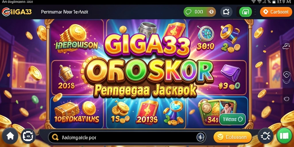 Tangkapan layar gameplay GIGA33 yang menunjukkan mesin slot menarik dan interaktif.