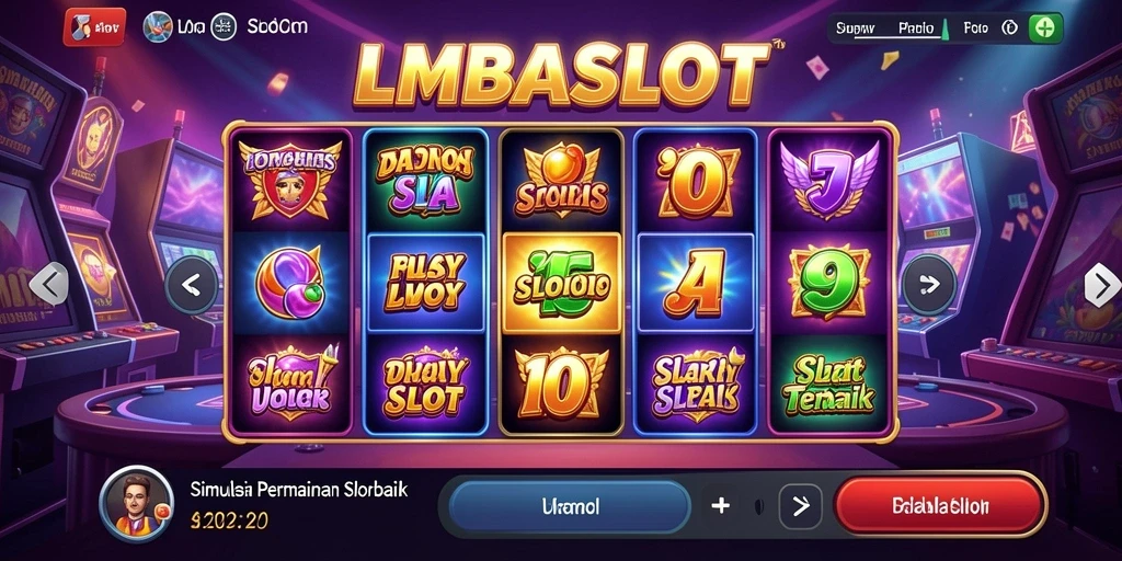 Tampilan menarik dari gameplay LMBASLOT yang seru dan interaktif.