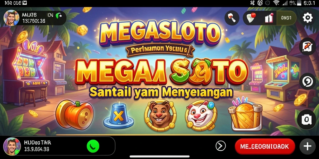 Screenshot utama MEGASLOTO menampilkan aksi gameplay yang mengasyikkan.