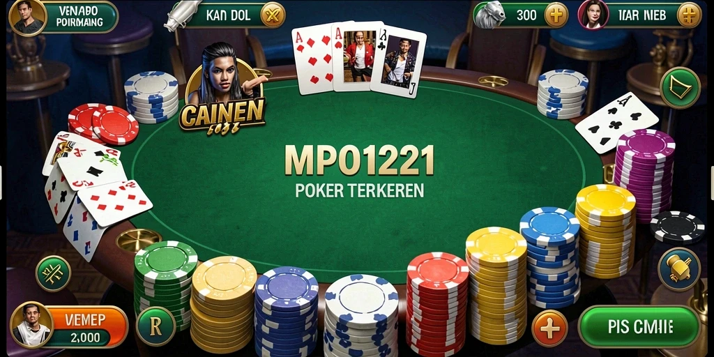 Tampilan gameplay Poker yang menarik dan seru di MPO1221.