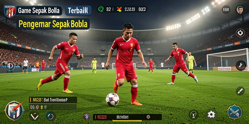 Tampilan gameplay seru dari N32 dalam pertandingan sepak bola.