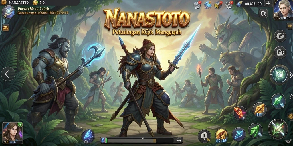 Gameplay NANASTOTO yang penuh aksi dan strategis.
