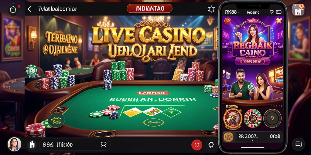 Tampilan gameplay Live Casino yang menarik dan mendebarkan di RK88.