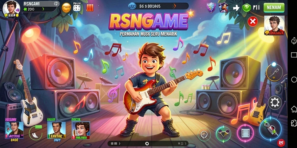 Tampilan gameplay RSNGAME yang penuh warna dan interaktif.