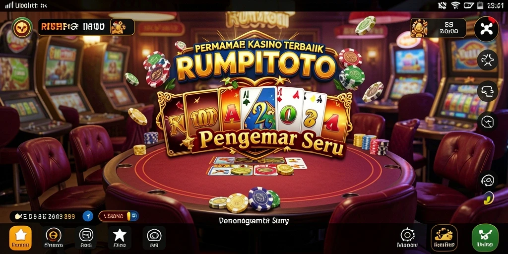 Screenshot utama RUMPITOTO menampilkan gameplay Kasino yang seru.